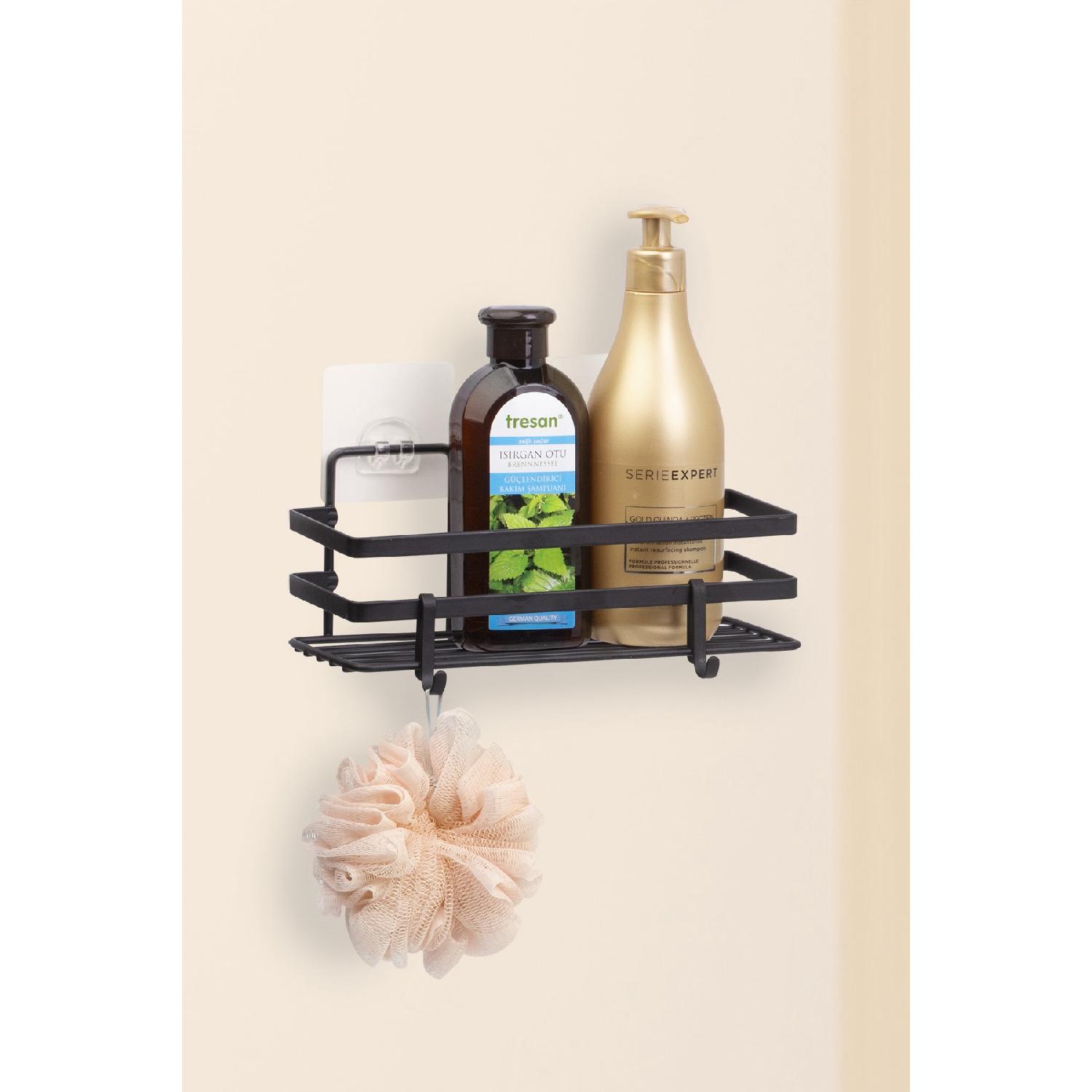

Magic Fix Magic Adhesive Черный ламинат Прямоугольная полка для ванной комнаты - 11x24 см