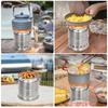 Lixada Stainless Steel Wood Stove Camping Alcohol Stove Outdoor Burner Outdoor Cooking Picnic BBQ Camping Traveling