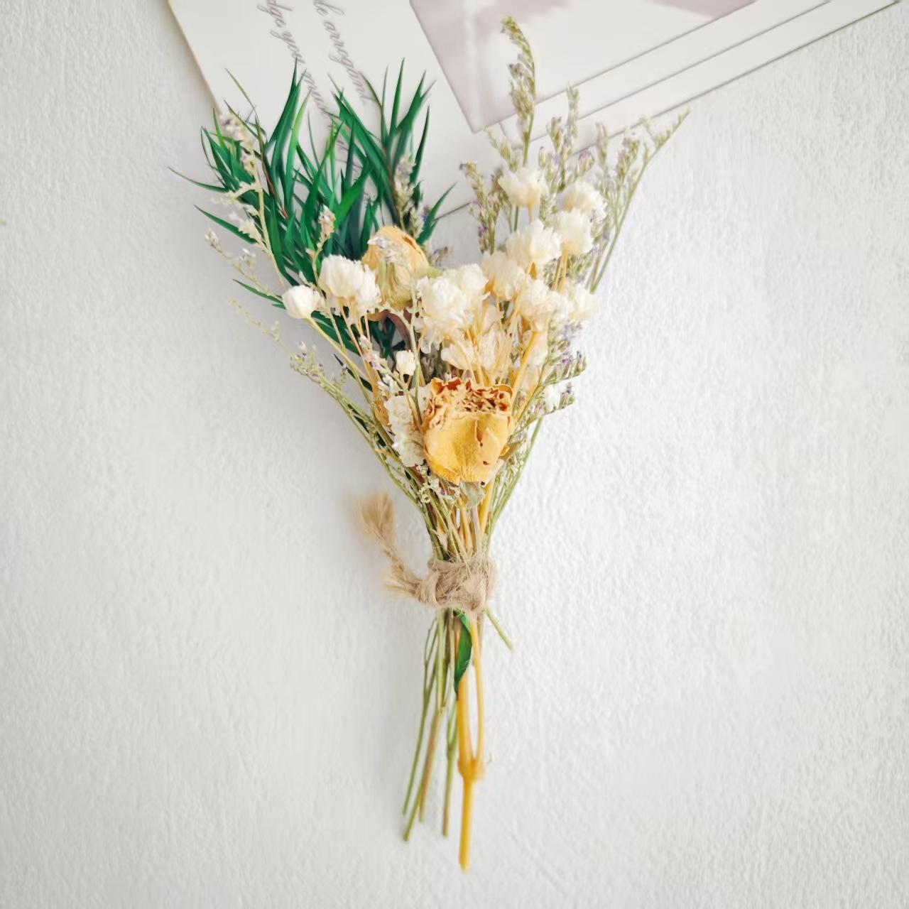 

Dried Flower Mini Bouquet Bridal Bridesmaid Wedding Boutonniere Gift Box Decor DIY Material Kit Home Decor