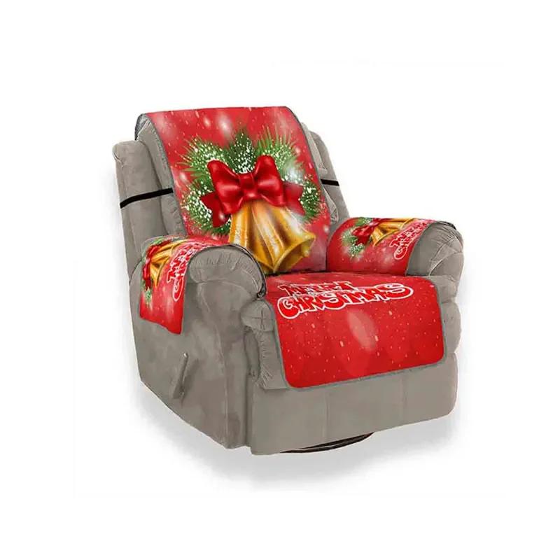 Christmas Decor Festive Living Room 1/2/3/ Seater Sofa Slipcover 3D Digital Pattern Couch Mat Sofa Covers Dropshipping
