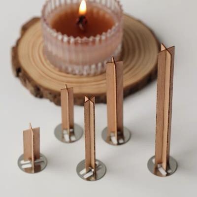 10pcs 3-10cm Length Cross Wooden Wood Cag Supply Soy Parffin Wax Wickndle Wicks Candle Wick Core With Bases For DIY  Makin