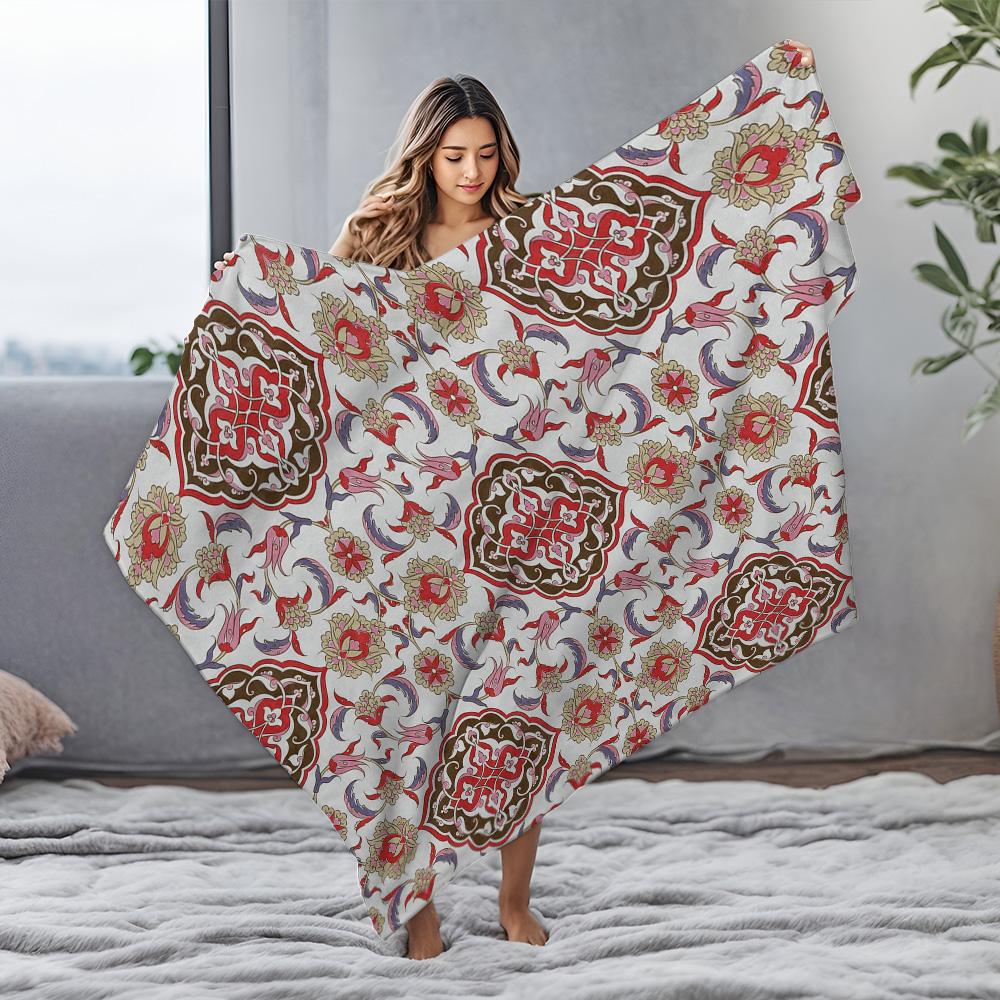 Bohemian Floral Paisley Decorative Throw Blanket Bed Sofa Cover Decorative Cushion Cover Home Textile