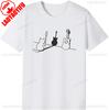 For Work or School Guitar Funny Cute Cat TShirt Mens Womens Short Sleeve Parody Pattern Clothes Birthday Gift Graphic Tshirt