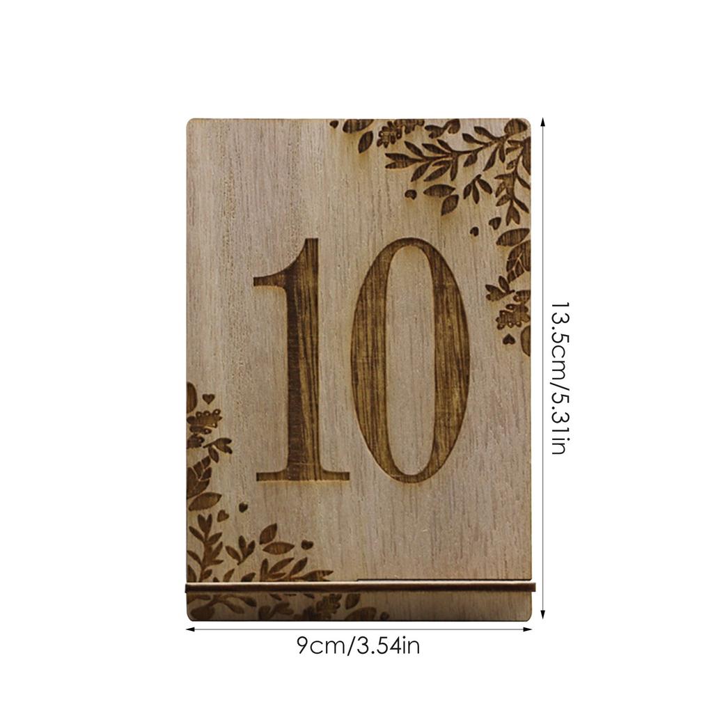 Lot de 10 numéros de 1 à 10 en bois pour table de mariage, fête d'anniversaire, fiançailles, siège, cadeau