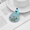 Blucome Acrylic Material Women's Stylish Brooch High Quality Peacock Shape Women Brooches Dropshipping  Girls Jewelry