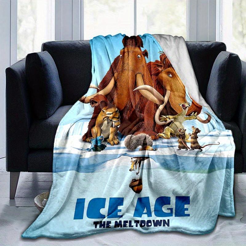 1pc, Ice Age The Meltdown Movie Characters Throw Blanket Perfect for Home Decor, Couch Cover, Outdoor Use, Travel, Camping