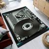 Alfombra para Tocadiscos de Vinilo - Alfombra de Ensueño para Amantes de la Música para Sala de Estar, Diseño Clásico de Equipo de Audio Alfombra Antideslizante