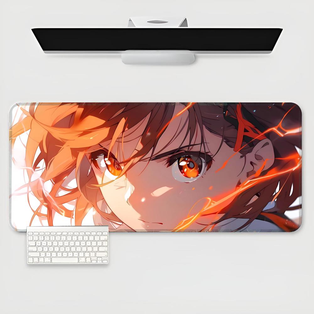 Misaka Mikoto Mouse Pad Large Gamer XXL Keyboard Mat On Mat 900X400MM Carpet Rubber Desk Mat Gaming Mouse pad