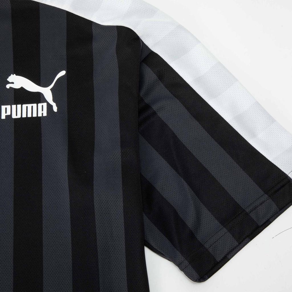 Puma Mens Lifestyle Series Casual Striped Crew Neck Short Sleeve T-Shirt Men Tops Black 620225-01