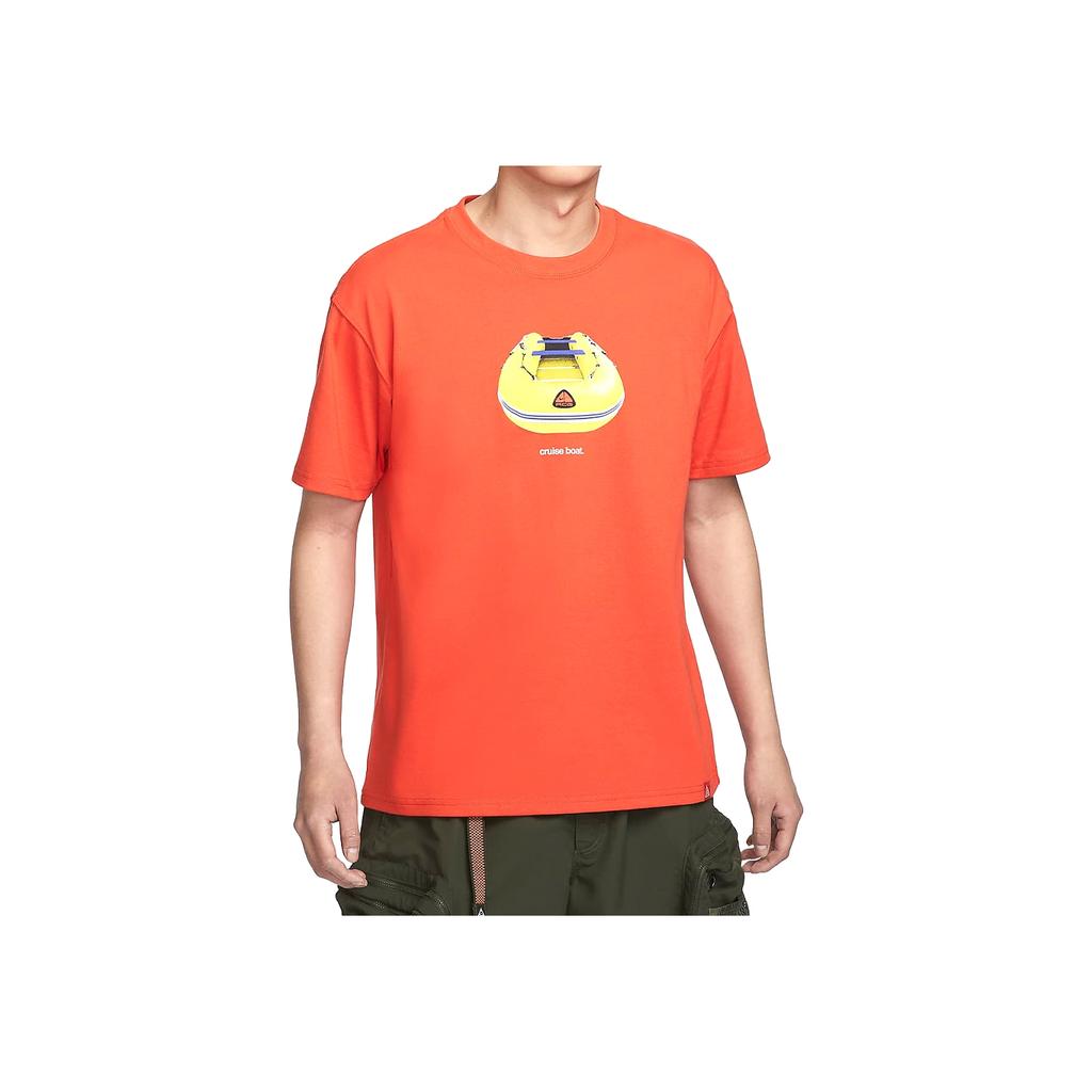 Nike ACG Printed Quick-Dry Crew Neck Short Sleeve T-Shirt Men Tops Clay-Yellow FQ3726-809