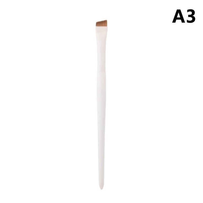 Klingen Eyeliner Pinsel Ultra Dünn Fein Winkel Flach Augenbrauenpinsel Unter dem Auge Make-up Pinsel Präziser Detailpinsel Weiß