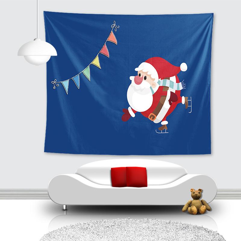 Strength Factory Foreign Trade European and American Christmas New Year Tapestry Beach Towel Rug