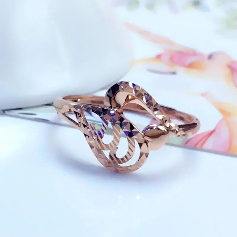 Purple Gold Wavy Shiny Ring, Simple Temperament, Unique Personality Design, Rose Gold-Plated Ring. (opening adjustable)