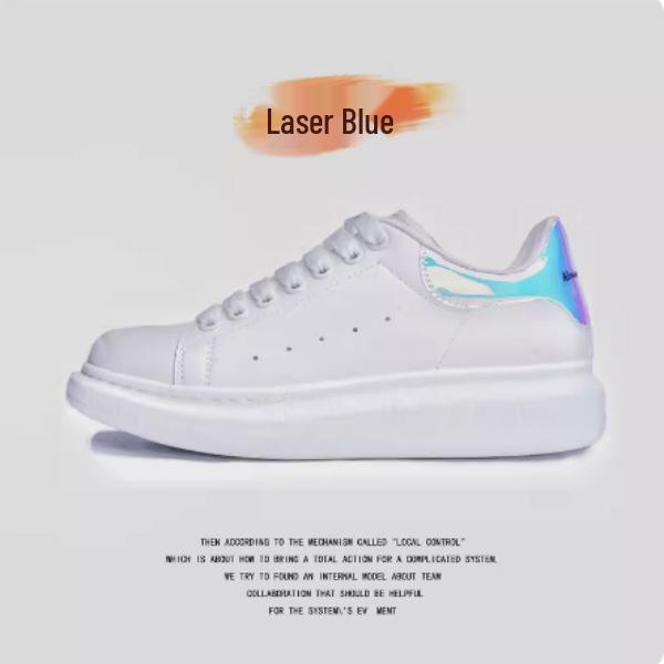 2025 McQueen Übergröße Weiße Sneaker für Damen & Herren - Trendige, höhenverstellende, lässige Sportschuhe für Paare & Studenten.