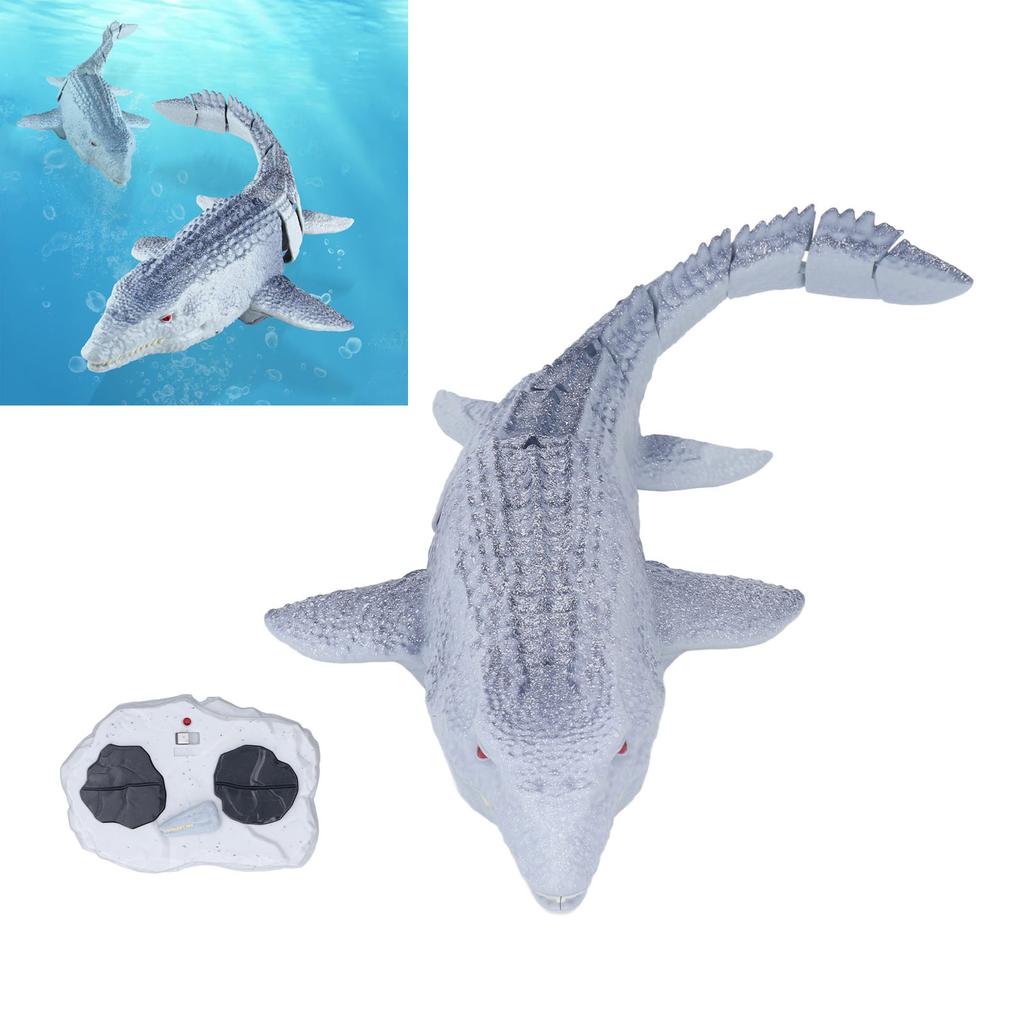Wireless Remote Control Dinosaur Diving Toy Electric Simulation Dinosaur Water Play Tail Swing Toy for Boys Girls