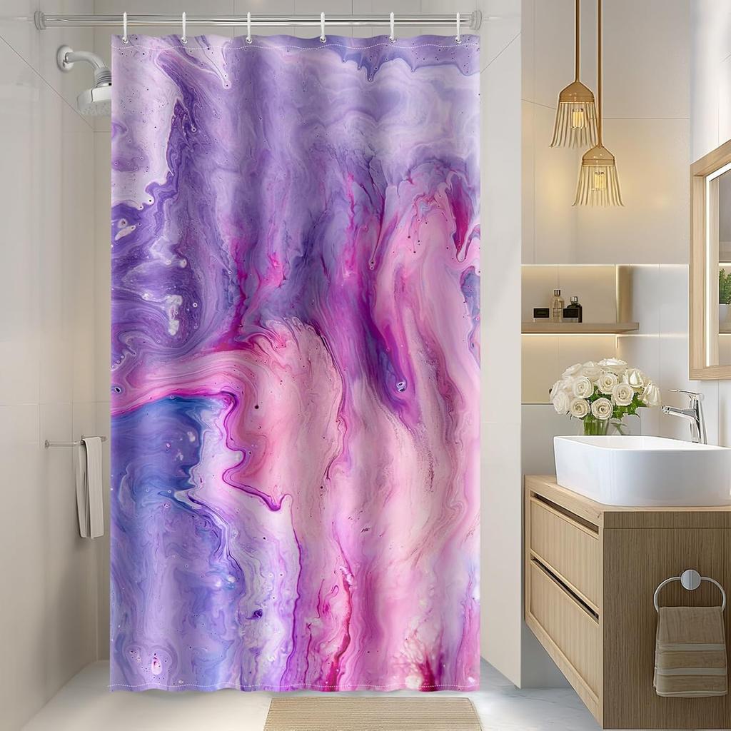 Funny Cat Shower Curtains Cute Cat Riding Whale Shark Fantasy Jellyfish Fun Shower Curtain Set with Kids Bathroom