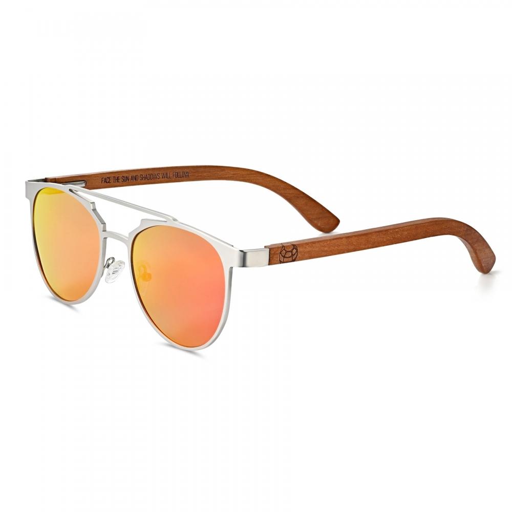 Earth Wood Positano Polarized Sunglasses Zebra Brown