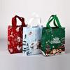 Christmas Gift Bag Cartoon Cartoon Santa Bag Snowman Tote Bag Printed For Holiday Party Shopping New Year