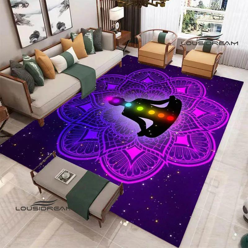 3D Chakra Printed Carpet Non-slip Carpet Door Mat Yoga Mat Bedroom Decoration Area Rug Bedroom Decor Birthday Gift