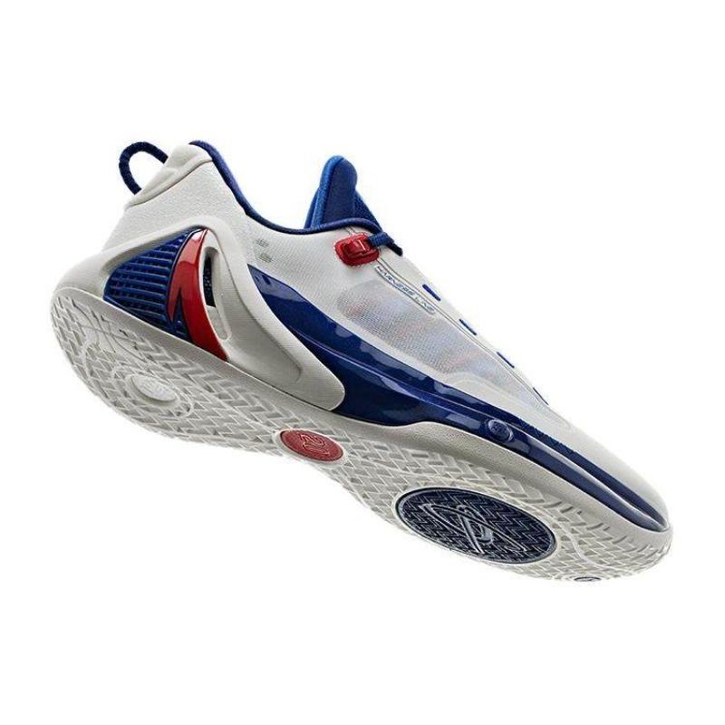 Anta GH4 University Men Low Top Basketball Shoes White Blue 912411103-7