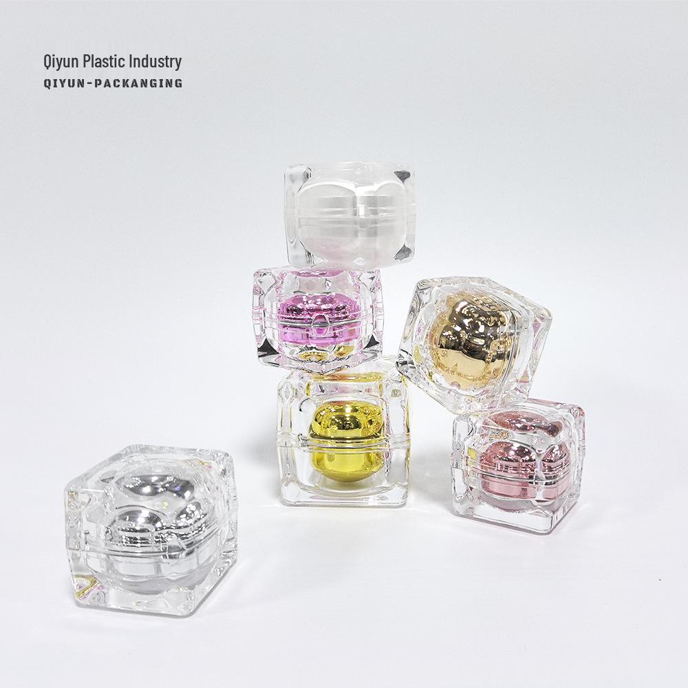

High-Grade 10g/15g Transparent Plastic Diamond Bottle for Face & Eye Creams 10g; Gold; PS+PP