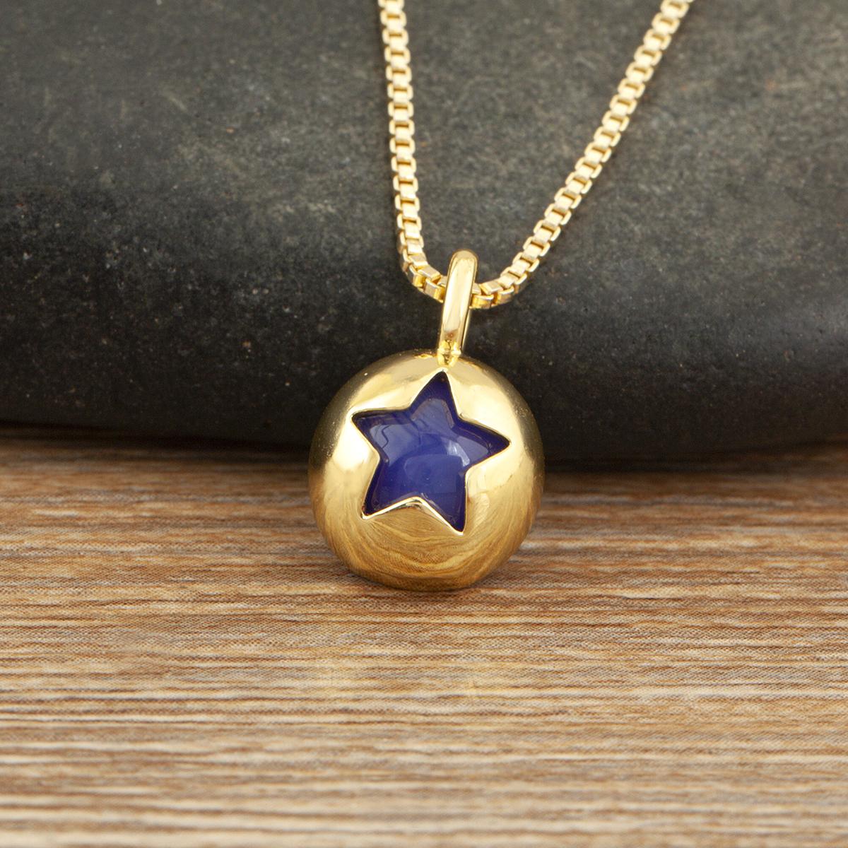 

Nidin Ball Pendant Lucky Clover Star Charm Dainty Minimalist Fashion Choker Daily Wear Party Jewelry Gift for Valentine Birthday