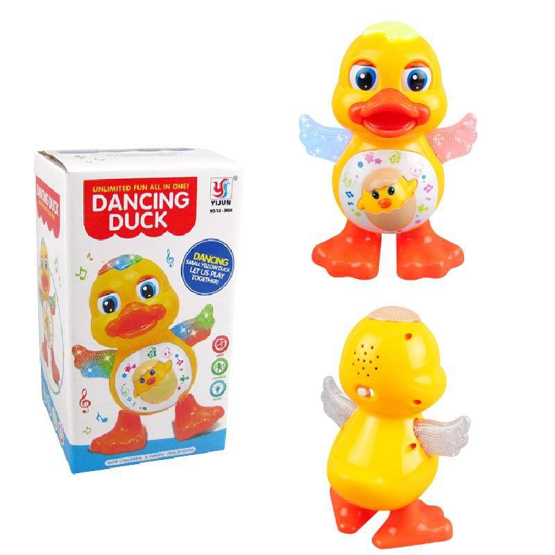 Swing Dance Sing Cartoon Duckling Electric Light Music Kids Toys Gifts Christmas