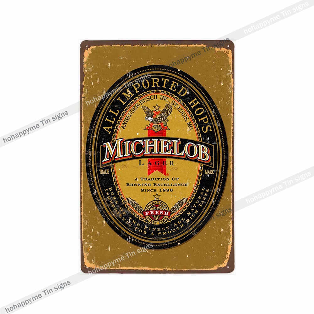 Beer Metal Poster Signs Alcohol Vintage Decoration Plates For Wall Bar Pub Club  Kitchen Bedroom Retro Plaque Home Decor 20x30cm