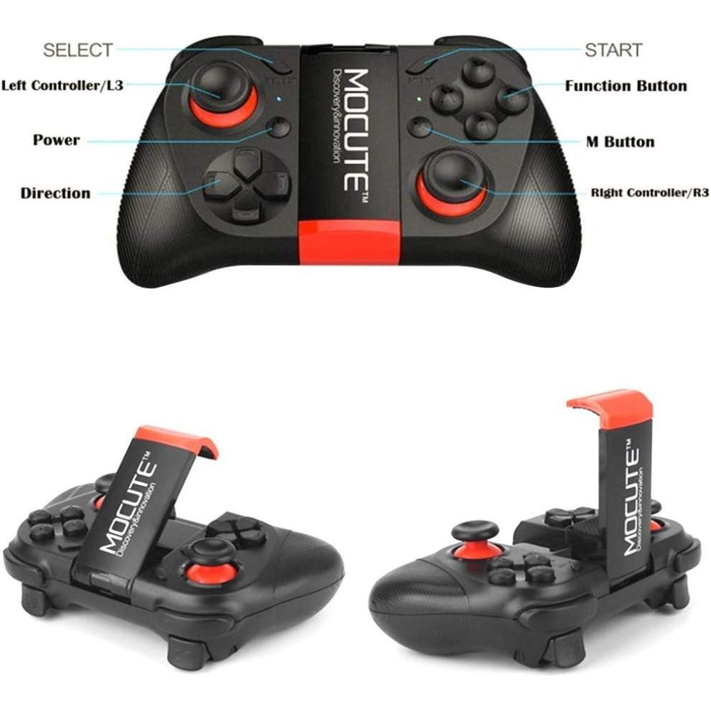 Mocute 050 Bezprzewodowy kontroler gier Telefon Gamepad do smartfonów z systemem Android Kontroler TV/PC Zestaw słuchawkowy 3D VR Pilot Bluetooth Joystick