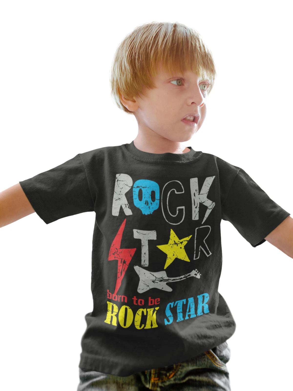 born to be a rock star guitar music gift musical boys girls kids kids boys T-Shirt 130