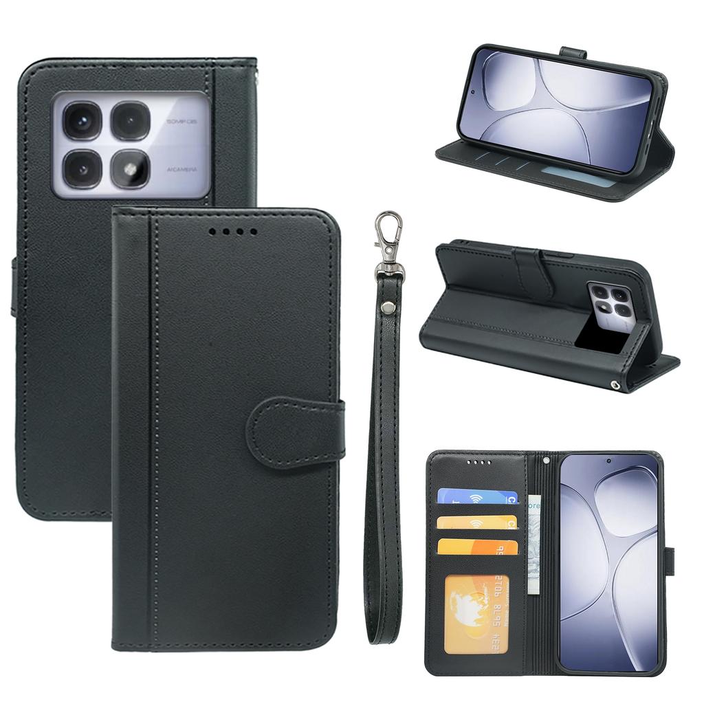 For Xiaomi Redmi K70 Ultra Wallet Case Magnetic Snap Leather Phone Cover with Strap