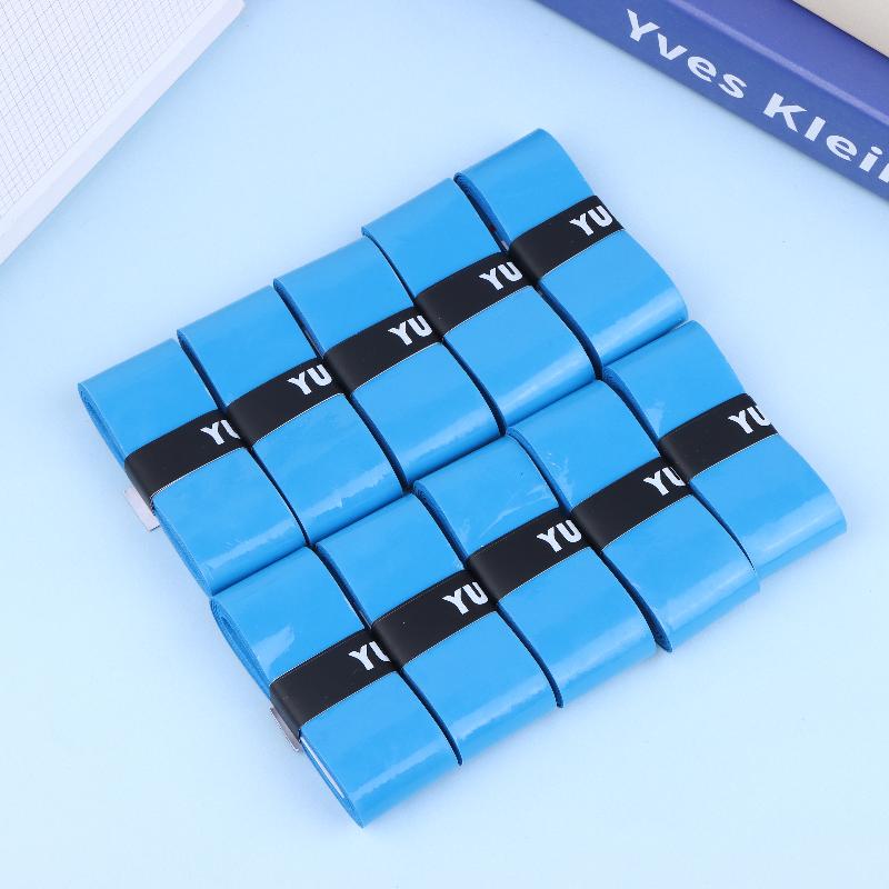 10Pcs Shock Absorption Sticky Tennis Racket Over Grip Anti-Slip Grip Tape Sport Fishing Rods Sweatband Headband Accessory
