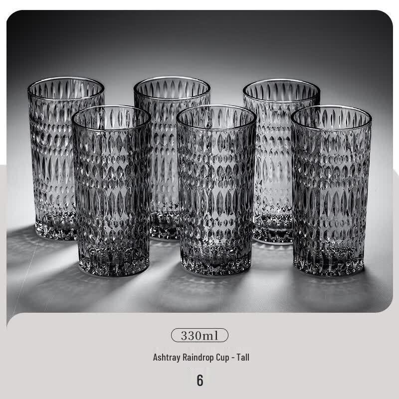 Qiwei Embossed Glass Tumbler