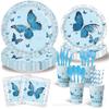 Butterfly Birthday Theme Party Supplies Birthday Decoration Butterfly Disposable Tableware Tissue Tablecloth Arrangement