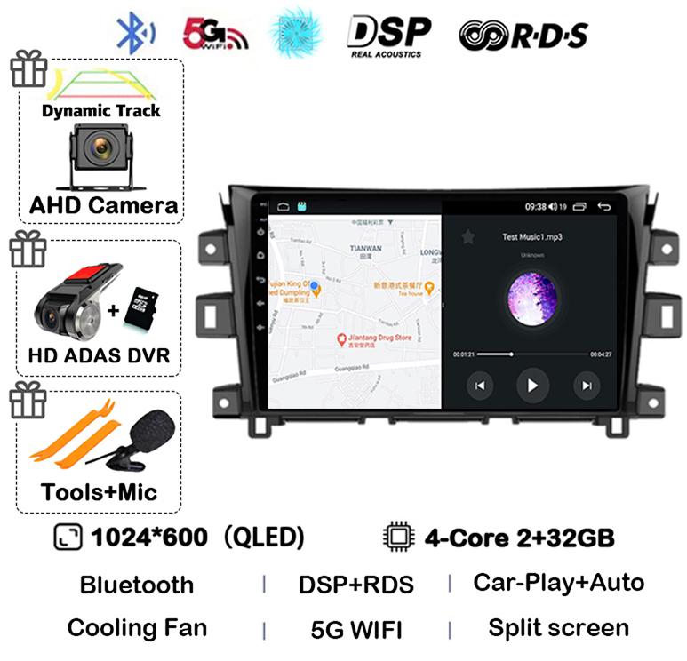 Android 14 Carplay Auto 360 Cameră Pentru Nissan NAVARA Frontier NP300 2011 - 2018 Multimedia Video Player GPS Radio Auto DSP Stereo