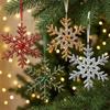 10Pcs Snowflake Christmas Baubles Ornament Plastic Christmas Tree Decor Balls Living Room