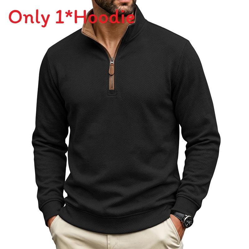 Winter Mens Hoodie With Zipper And Heavy Polyester Blend For Casual Outdoor Wear