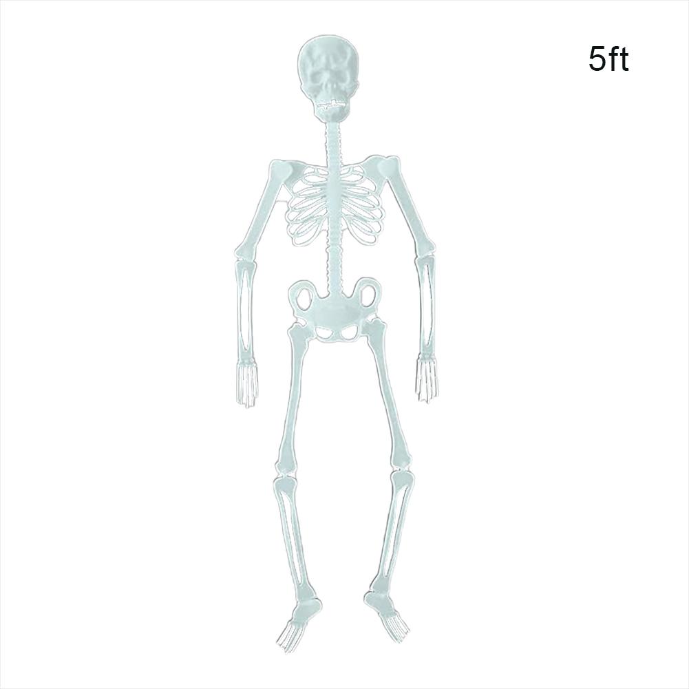 Halloween Hanging Luminous Skeleton Decorations, Full Body Glow-in-The-Dark Skeleton Halloween Bar Party Wall Sticker Decorations