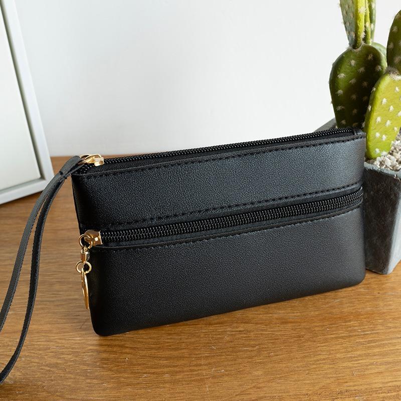 Double pull women's clutch bag new change bag small bag versatile key bag g