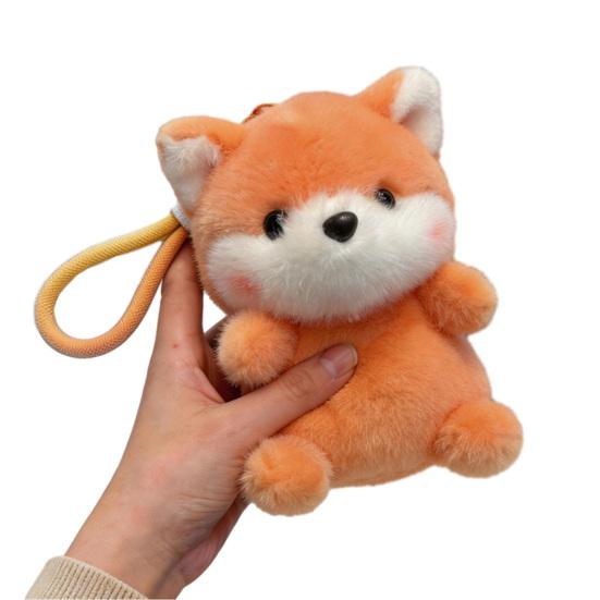 Bag Pendant Cartoon Animal Doll Plush Charm Keychain with Lanyard Soft Fluffy Texture Stress Relief Table Companion