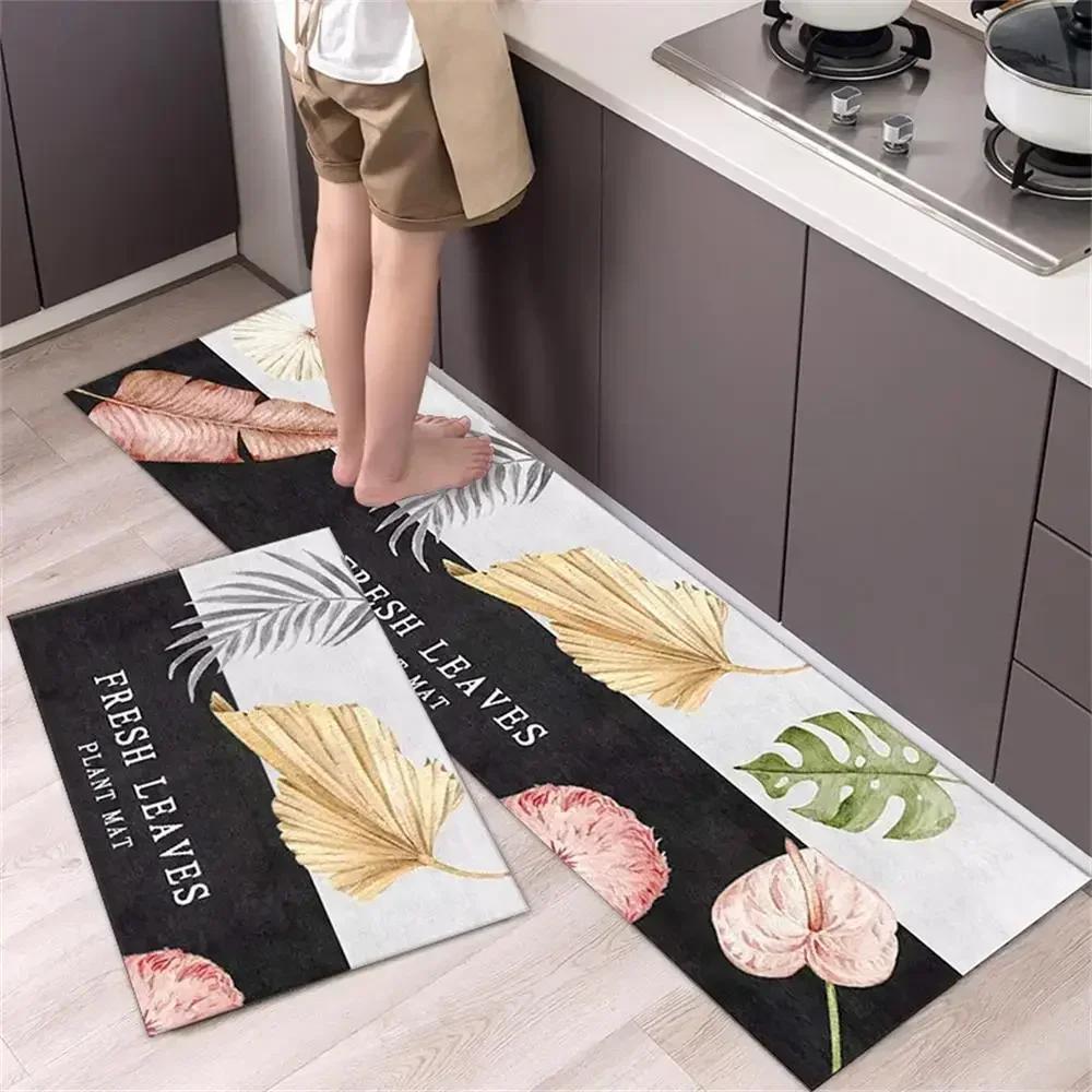 Kitchen Carpet Mats for Floor Bedroom Living Room Long Bedside Area Rug Soft Washable Carpet Anti Slip Bathroom Entrance Doormat