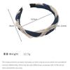New Retro Braided Twist Headbands Fashion Denim Panelled Mesh Yarn Hair Hoop for  Woman Girl Elegant Hair Band Hair Accessories