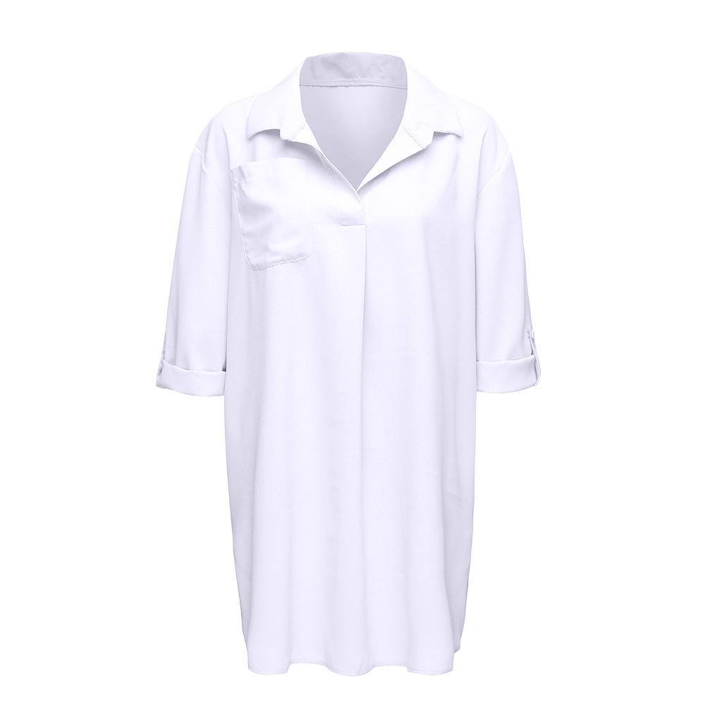 Spring Summer Women's Dress Deep V Neckline Fashion Beach Sunscreen Swimwear Shirt Dresses