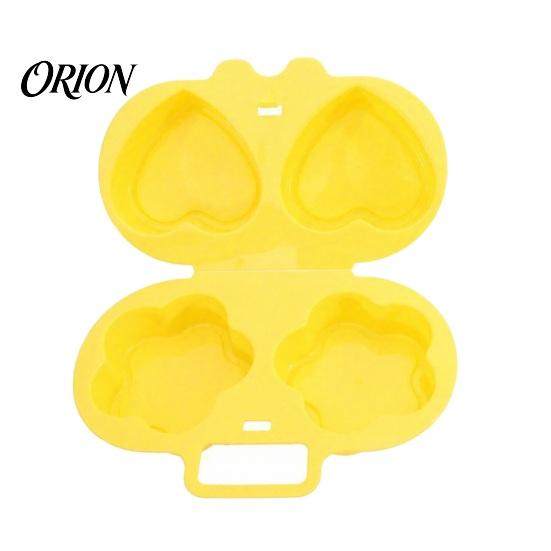 Pochoir à œufs pour micro-ondes, Moule rapide pour petit-déjeuner à la vapeur, Forme Fleur/Cœur, Ustensiles de cuisine, Formes pour matins pressés, Réutilisable, Cuisson saine sans huile,
