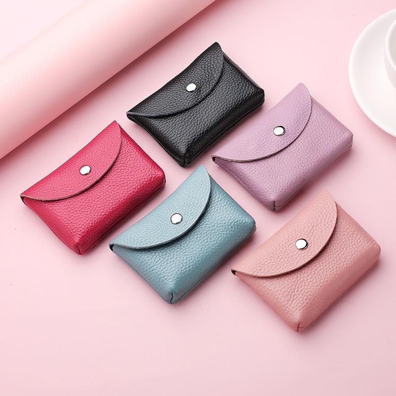 Leather Change Bag, Women's Coin Bag, Money Bag, Key Bag, First Layer Cowhide Small Wallet, Card Bag, Mini Soft Leather Small Bag.