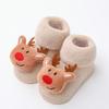 Baby Christmas Socks Santa Claus Snowman Reindeer Plush Knit Socks Non-Slip Crib Shoes for Infant Boys Girls First Xmas Outfits Toddler Gift