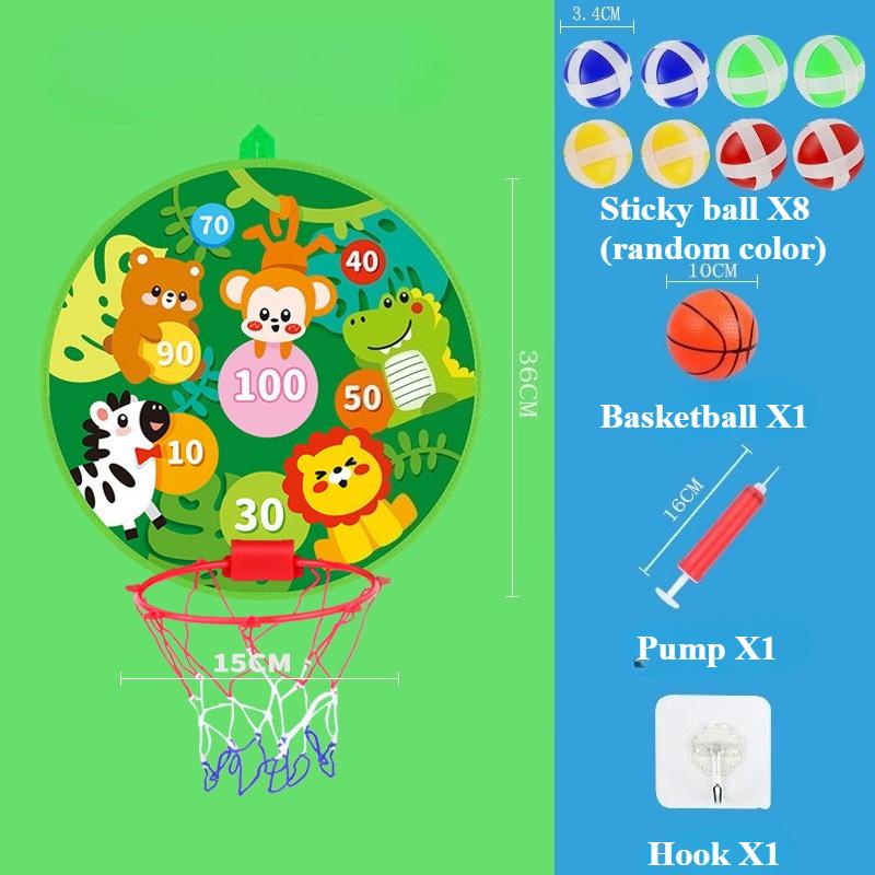 

2 In 1 Basketball Hoop & Dart Board For Kids For Kids Toddlers Sports & Outdoor Play Party Birthday Gift Toys For Boys Girls