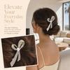 Fashionable Crystal Bowknot Hairpins Shiny Fine Rhinestone Metal Hair Clips Woman'S Decorative Hair Accessories