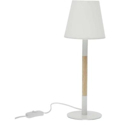 Lampa stołowa - VERSA - Cosy - Drewno - Biała - 40 cm