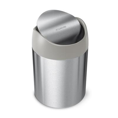 Simplehuman Mini Tabletop Trash Can, 1.5L, Stainless Steel, with Lid, CW2084